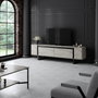 Hanah Home Mueble para TV Yildiz Travertino y Negro